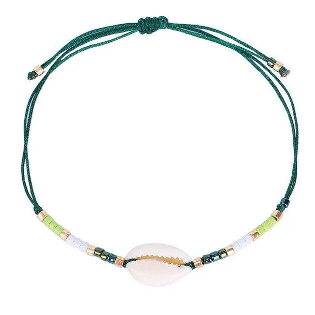 Fishing Cowrie Shell Anklet