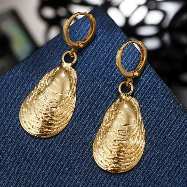 Flat Shell Earrings