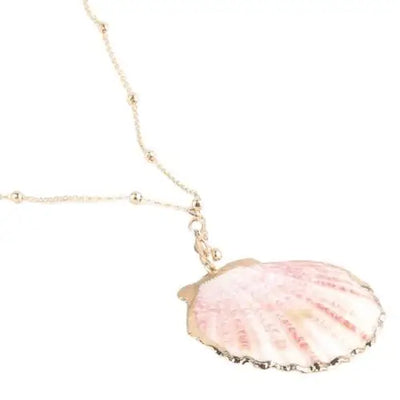 Flat Shell Pendant Necklace