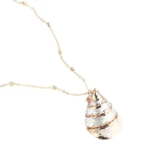 Gold and White Shell Necklace