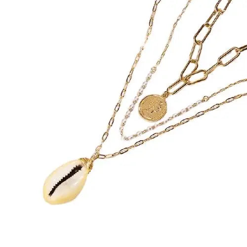 Gold Cowrie Necklace