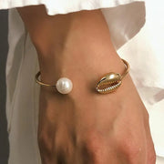 Gold Cowrie Shell Bangle