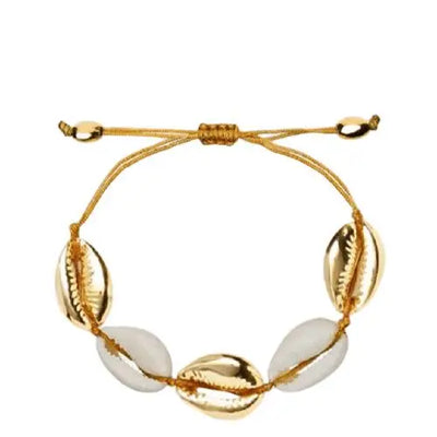 Gold - Plated Cowrie Shell Bracelet