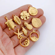 Gold Shell Charms