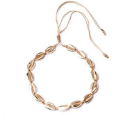 Gold Shell Choker Necklace