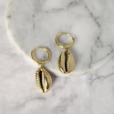 Gold Shell Earrings