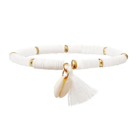 Heishi Shell Bracelet - White