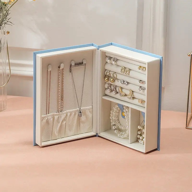 Leather Book Jewelry Box
