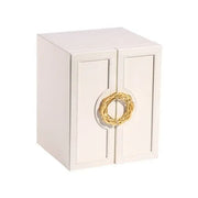 Leather Cabinet Design Jewelry Box - White