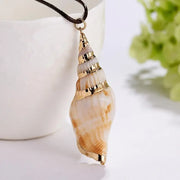 Leather Shell Necklace