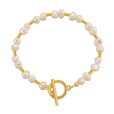 Lustrous Pearl Toggle Bracelet