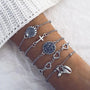 Marine Shells  Bracelets- shell bracelet-shell jewelry- silver cowri bracelet-conch bracelet layered bracelet