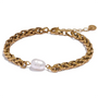 Minimalist Pearl Accent Twist Bracelet-pearl bracelet-shell bracelet-shell jewelry-boho chic bracelet