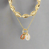 Montreal Cowries Shell Necklace_cowries gold shell necklace