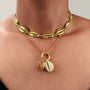 Montreal Cowries Shell Necklace_cowries gold shell necklace