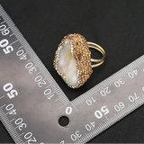 Natural Pearl Shell ring-silver shell pearl ring- sterling silver pearl ring-shell ring-shell jewelry-beach outfit ring-beach style-boho style-bohemian jewelry-wedding style ring
