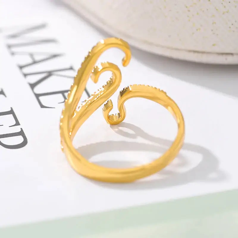 Octopus Tentacle Filigree Ring