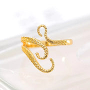 octopus-tentacle-filigree-ring-golden octopus ring-shell ring-starfish ring