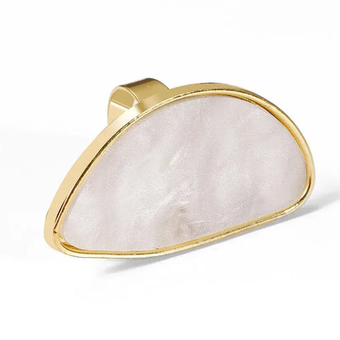 Oval Shell Ring- nacre shell ring-mother of pearl shell ring- gold shell ring