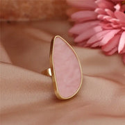 Oval Shell Ring- nacre shell ring-mother of pearl shell ring- 