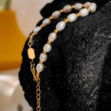 pearl-and-gold-bead-bracelet-Pearl bracelet-shell bracelet-shell jewelry-boho chic jewelry-boho chic style