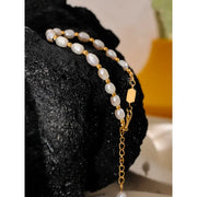 Pearl and Gold Bead Bracelet