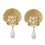 Pearl and Scallop Shell Earrings