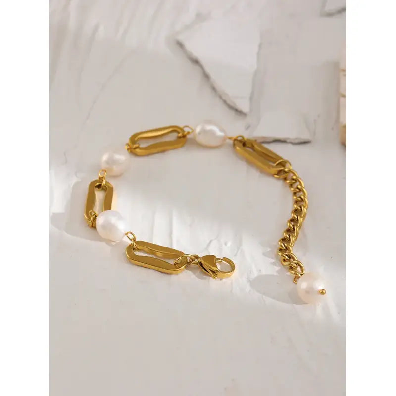 Pearl Link Chain Bracelet