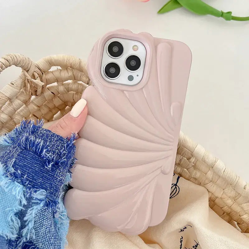 Pink Seashell Glossy iPhone Case