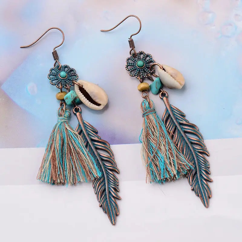 Pompon Shell Earrings