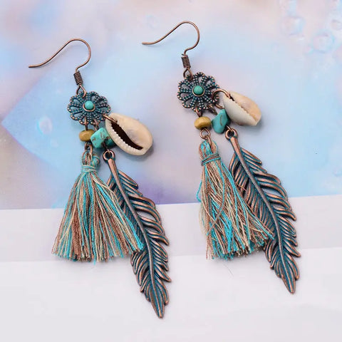 Pompon Shell Earrings