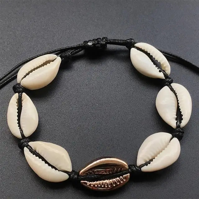 Porcelain Shell Bracelet - Gold