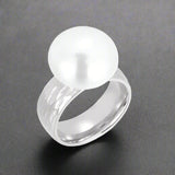 Radiant Pearl Groove Ring-radiant-pearl-groove-ring-gold-Golden solitaire pearl ring-shell ring-silver pearl ring-black groove pearl ring