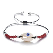 Red Pearl Shell Bracelet - Dark