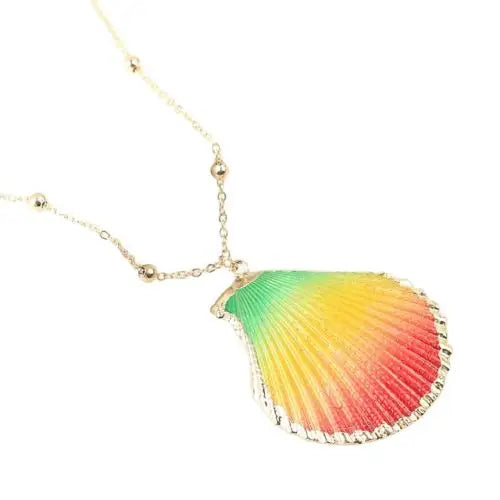 Reggae Shell Pendant Necklace