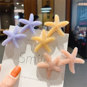 Sea Star Shell Hair Clips