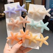 Sea Star Shell Hair Clips