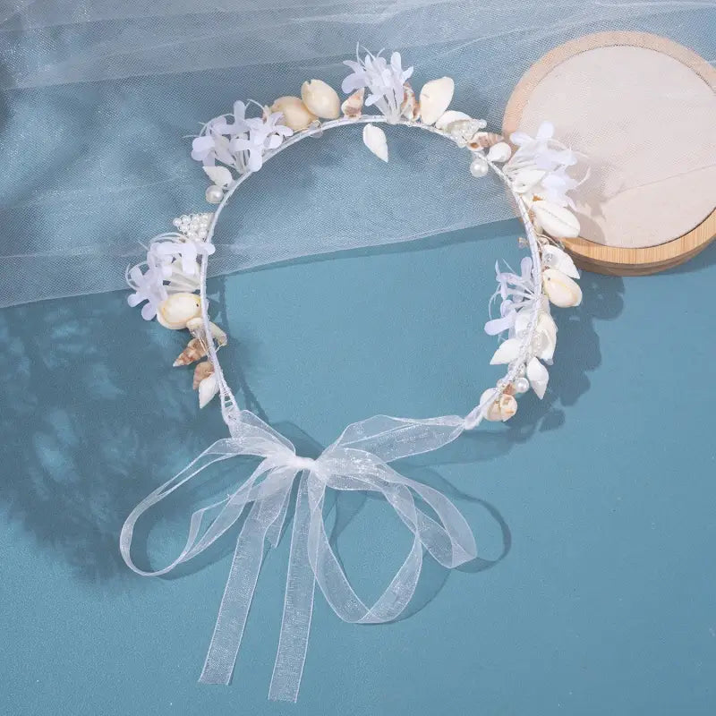 Seashell Hairbands - White