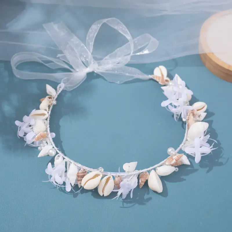 Seashell Hairbands - White