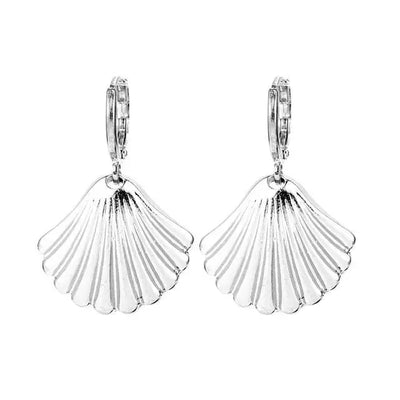 Silver Scallop Shell Earrings