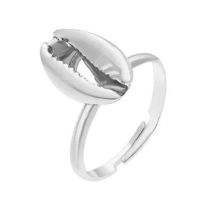 Silver Shell Ring-cowrie silver ring