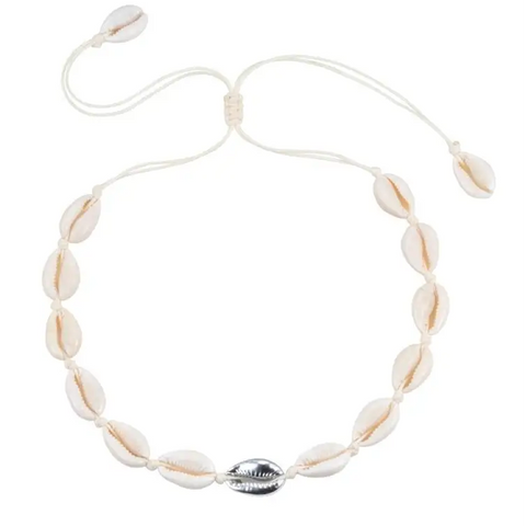 Soft White Shell Choker Necklace