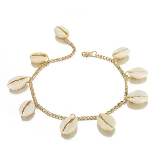 Stainless Steel Cowrie Shell Anklet