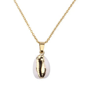 Stainless Steel Cowrie Shell Necklace