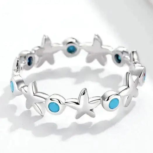 Starfish Blue Harmony Ring