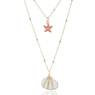 Starfish Shell Pendant Necklace