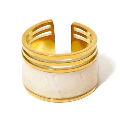 strata-cuff-shell-ring-white_shell ring-golden shell ring