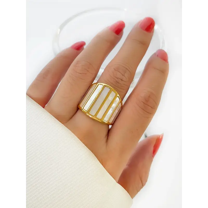 Stripe Shell Ring