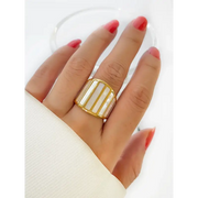 Stripe Shell Ring