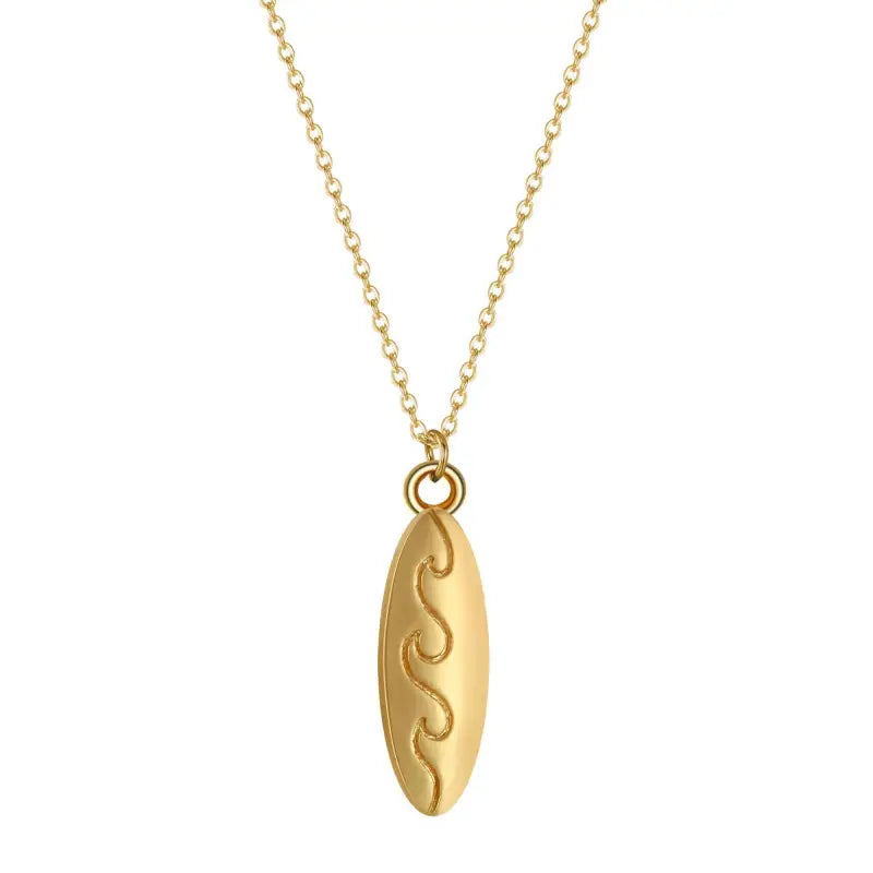 Surfboard Necklace - Gold